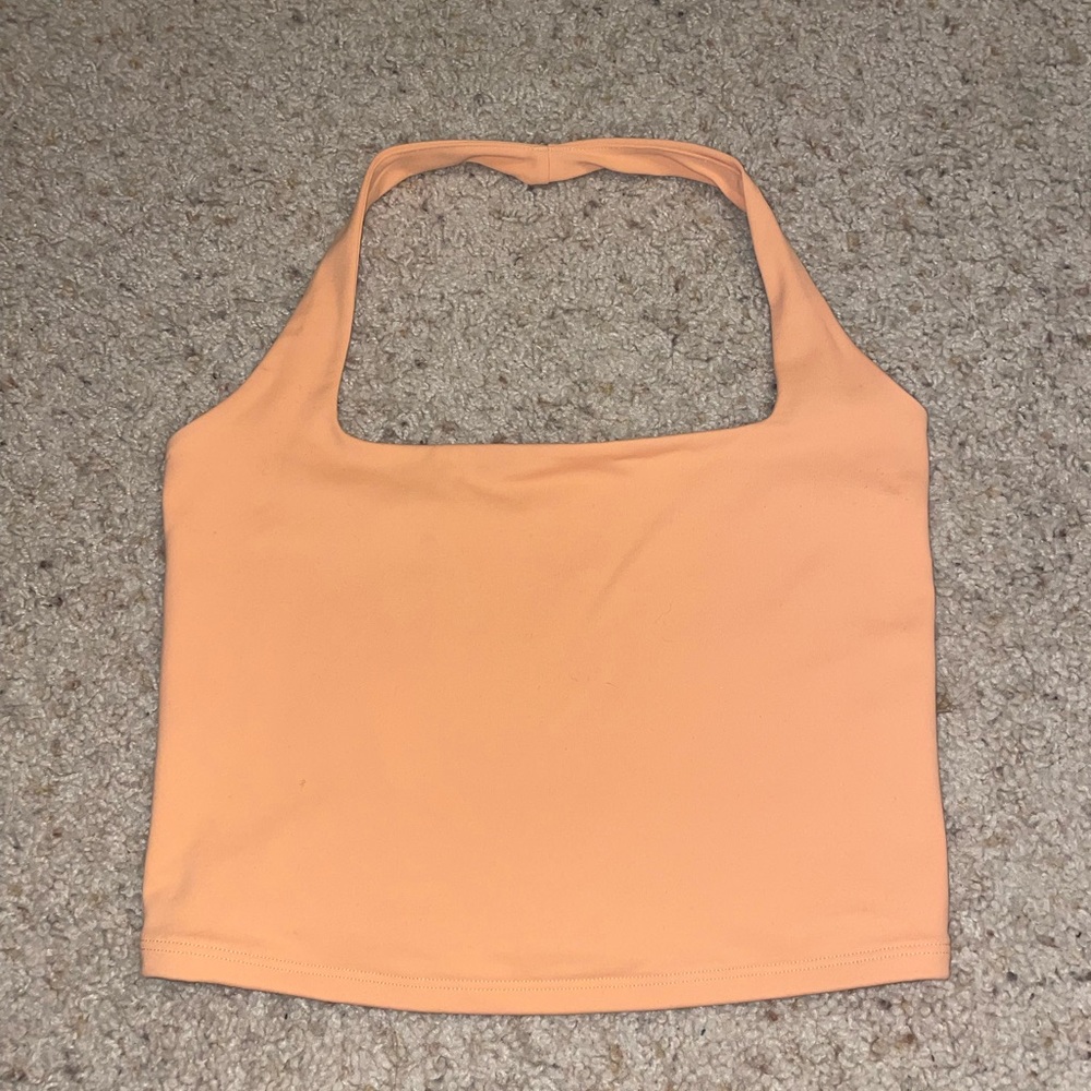 Abercrombie & Fitch light orange halter crop top. Size Medium, seamless fabric